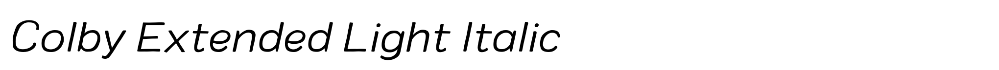Colby Extended Light Italic image